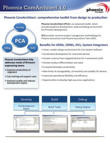 Benefits for OEMs, ODMs, ISVs, System Integrators Phoenix ...