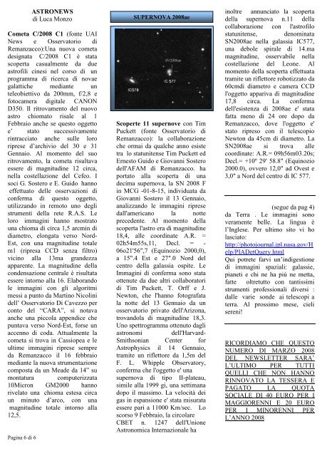 n.091-2008 - Associazione Friulana di Astronomia e Meteorologia