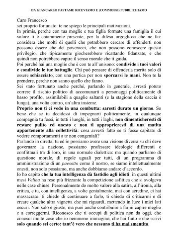 Petizione pro Velina di Giancarlo Fastame - L'Arcipelago di La ...