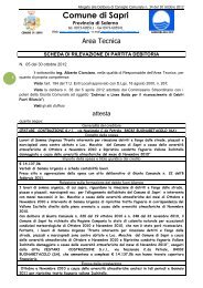 05-Area Tecnica - Debito f. b. - Scheda n 5 - Comune di Sapri