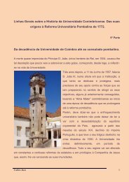 Linhas Gerais sobre a História da Universidade Conimbricense