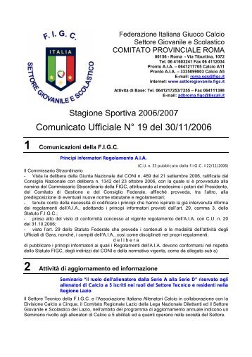 provvedimenti disciplinari - Figc - Federazione Italiana Giuoco Calcio