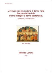 L'evoluzione della nozione di danno nella Responsabilita' civile: