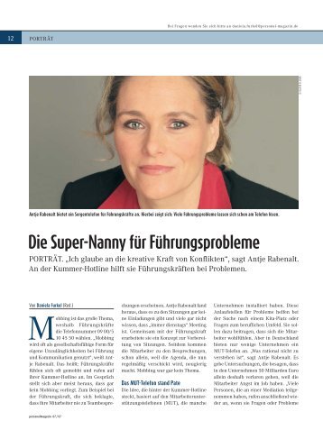 Die Super-Nanny für Führungsprobleme - Wirtschaft-mediation.net