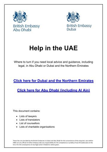 Help in the UAE - Gov.uk