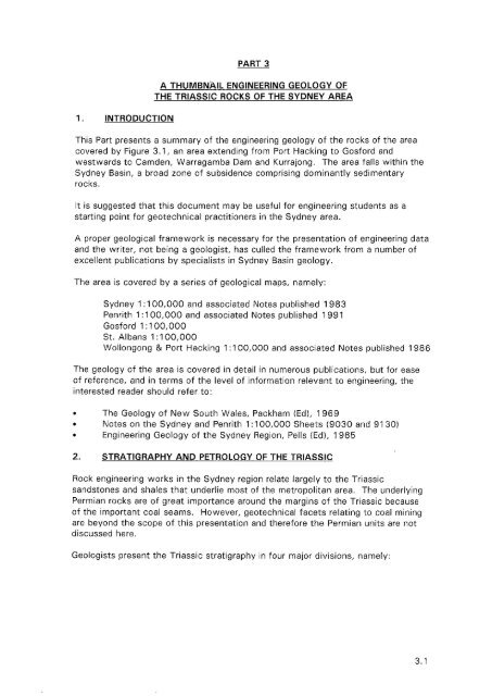 Part 3: Engineering Geology of the Triassic Rocks ... - Pells Consulting