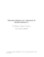 Dispensa di modelli lineari in R - Dipartimento di Statistica