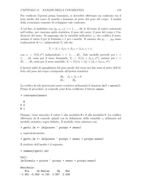 Dispensa di modelli lineari in R - Dipartimento di Statistica