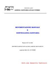 Movimentazione manuale e sorveglianza sanitaria - ASL Viterbo