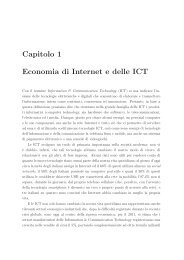 Capitolo 1 Economia di Internet e delle ICT