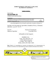 marbete aprobado y adecuado a la res 816-06 de glextrin 25 - Gleba