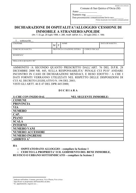 Lettera di diffida per occupazione suolo privato