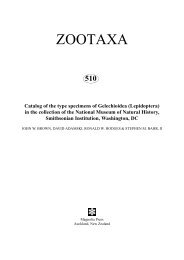Zootaxa, Lepidoptera, Gelechioidea - Magnolia Press