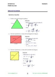 Ejercicios resueltos de áreas de polígonos