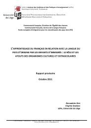 L'apprentissage du français en relation avec la ... - Langue française
