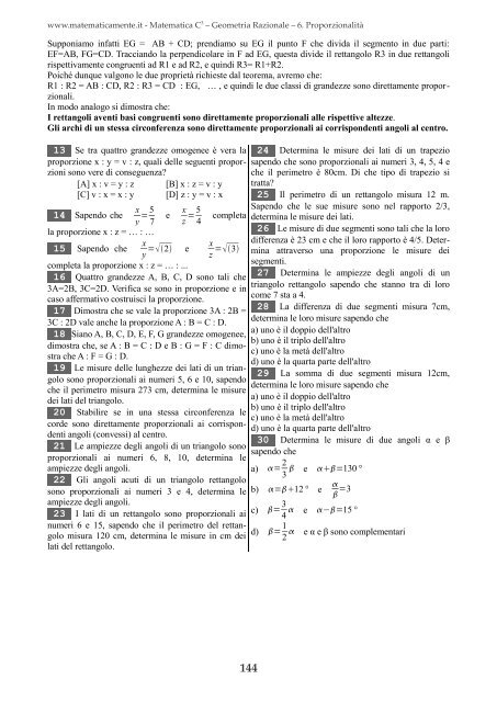 Matematica C3 – Geometria Razionale - Fauser