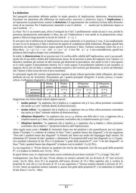 Matematica C3 – Geometria Razionale - Fauser