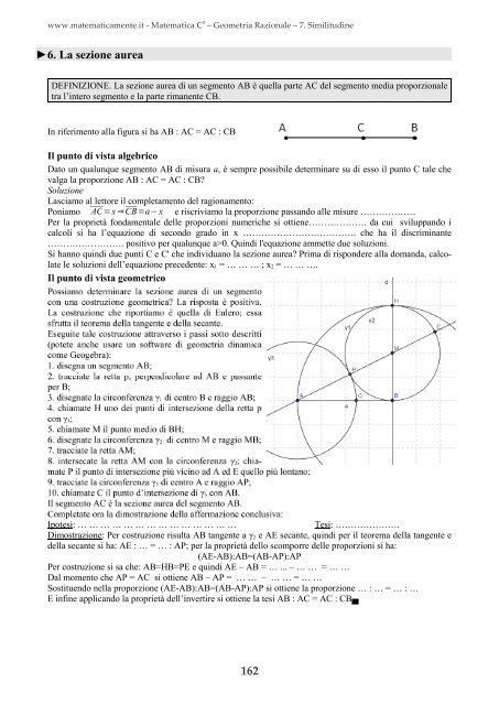 Matematica C3 – Geometria Razionale - Fauser