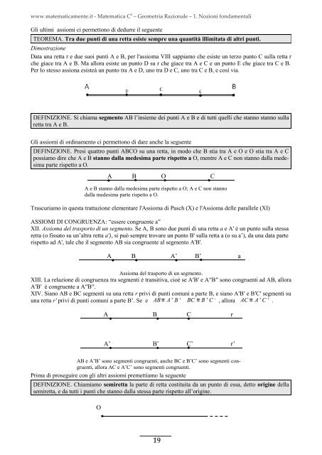 Matematica C3 – Geometria Razionale - Fauser