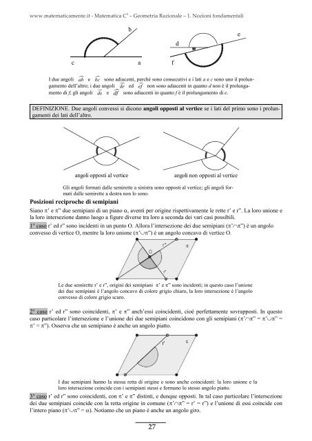 Matematica C3 – Geometria Razionale - Fauser