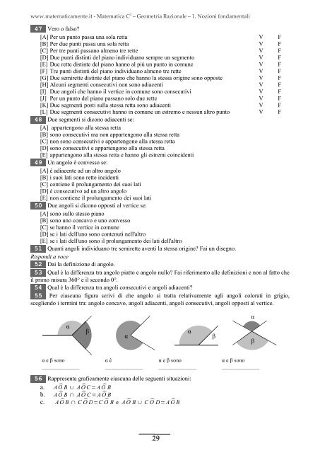 Matematica C3 – Geometria Razionale - Fauser