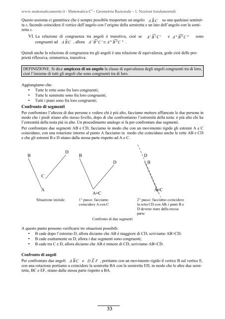 Matematica C3 – Geometria Razionale - Fauser