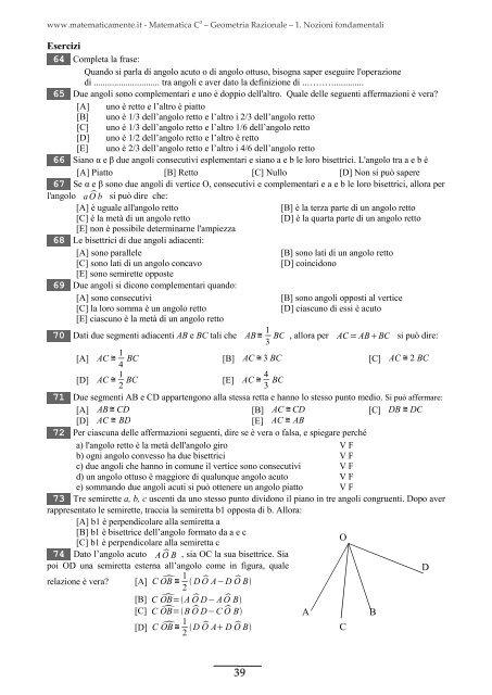 Matematica C3 – Geometria Razionale - Fauser