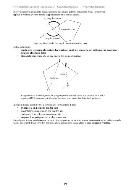 Matematica C3 – Geometria Razionale - Fauser