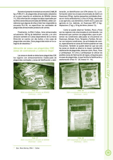 Inventario Nacional de Plaguicidas - Ministerio del Ambiente