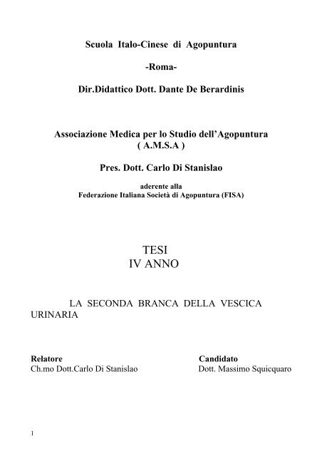 La Seconda Branca Della Vescica Urinaria Agopuntura Org