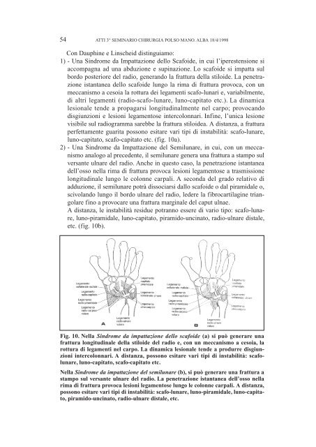 ATTI 3° SEMINARIO SULL'INSTABILITA' CARPALE (Aprile 1998)