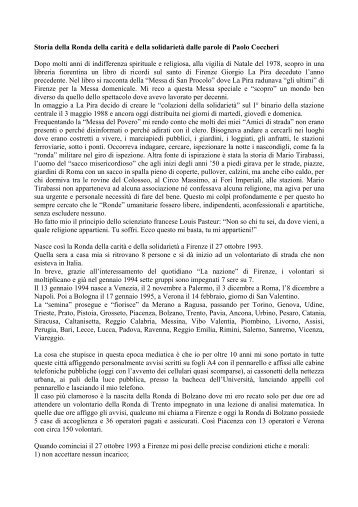 il testo di Paolo Coccheri - Associazioni Milano