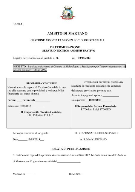 AMBITO DI MARTANO - Ambito Territoriale Sociale di Martano