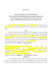 ALLEGATO A CONTRATTO DI AFFITTO DI ... - ASPO CHIOGGIA