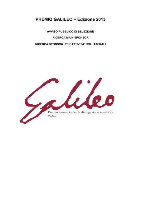 Brochure SPONSOR - Comune di Padova