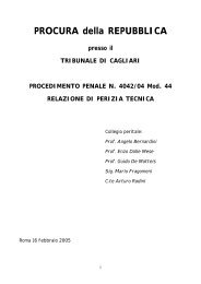 Relazione di perizia tecnica dei consulenti tecnici del PM - ANACNA