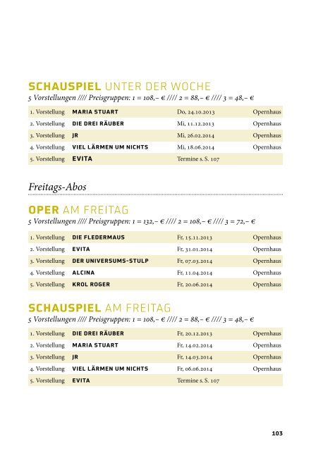 Spielzeitbuch 2013/2014 - Wuppertaler Bühnen