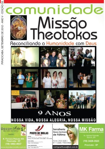 Mês de Setembro/2012 - Comunidade Missão Theotokos