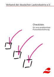 Verband der deutschen Lackindustrie e.v. Checkliste