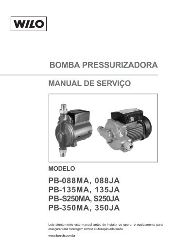 Bombas pressurizadoras PB 088 - Bosch