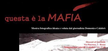 Mostra fotografica ideata e voluta dal giornalista Domenico Calabrò