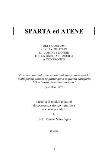 Sparta e d Atene a confronto - disan altervista