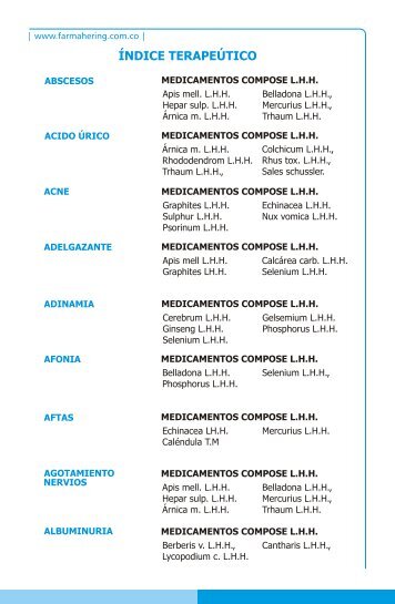 ÍNDICE TERAPEÚTICO - farmahering