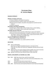 CV for Dr Corinna Wagner - Humanities - University of Exeter