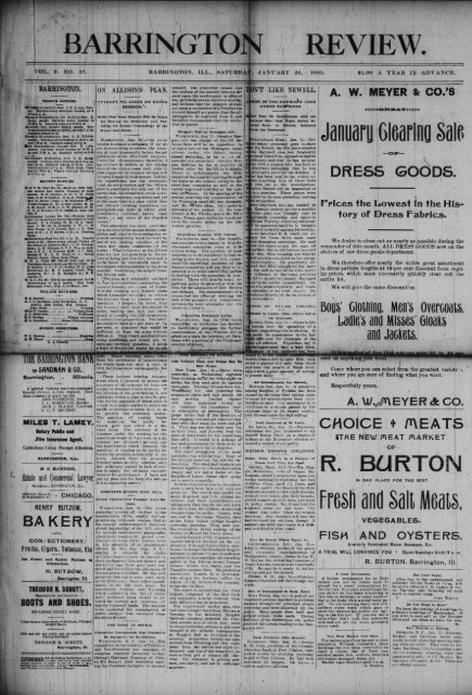 January 26, 1895 - Barrington Area Library