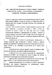 Protocollo INPS Vomero - Ordine dei Consulenti del Lavoro di Napoli