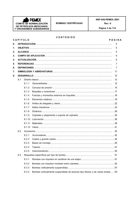 BOMBAS CENTRÍFUGAS - PEMEX.com