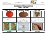 RevisionPharmacognosy2_203 - Faculty of Pharmacy