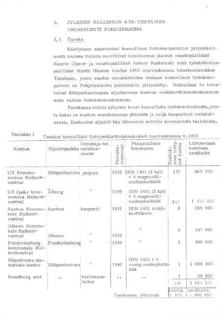 1964 Automaattisen tietojenkäsittelyn tarve ... - Kunnat.net