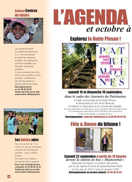 Villetaneuse informations N°91 - septembre 2012 - Mairie de ...